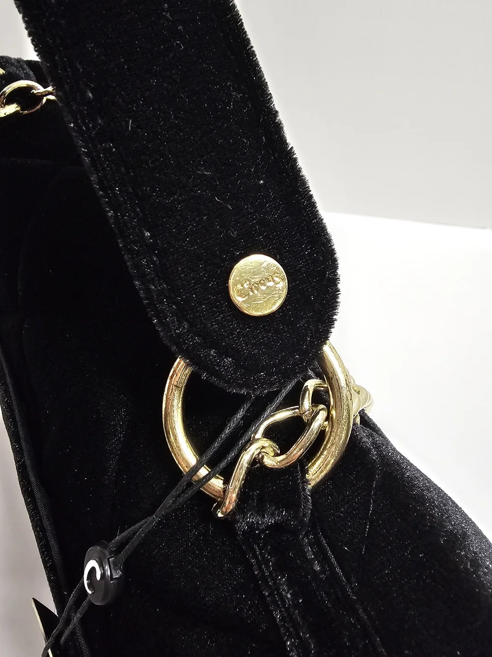 ​NWT Circus by Sam Edelman Black Velvet Quilted Crossbody Gold Star Boho Chic